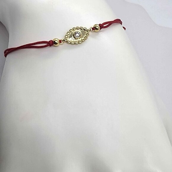 Sterling Silver Evil Eye Red String Bracelet – Symbol of Luck & Protection - Picture 2 of 3